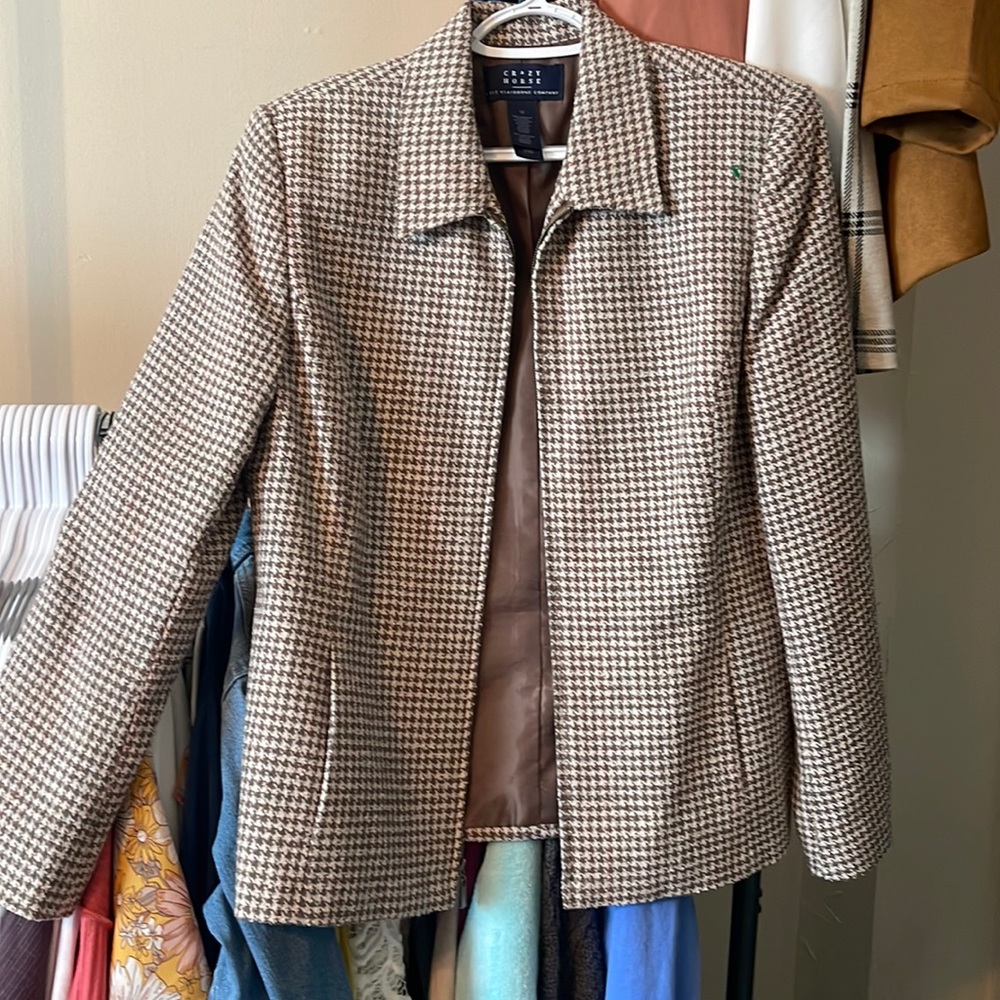 Crazyhorse, Liz, Claiborne, houndstooth blazer
